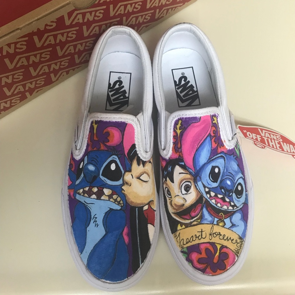 Painted custom designed shoes